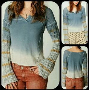 RARE Free People North Shore Ombre Knit Thermal